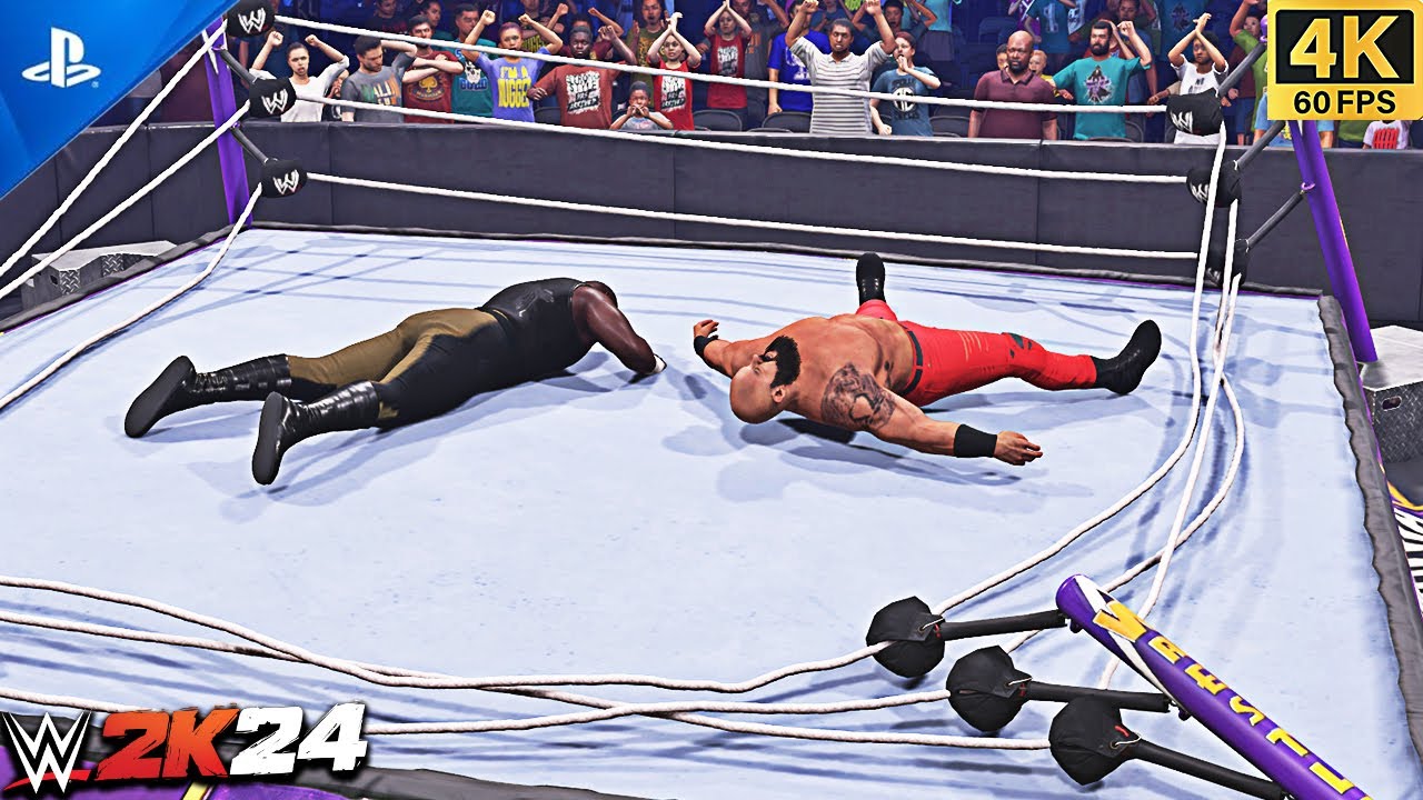 WWE 2K24 - Braun Strowman VS Omos - WrestleMania Match | 4K PS5