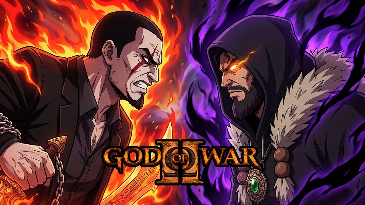 God of War 2: Kratos vs Barbarian King Reimagined Anime Fight Scene in Future (Fan Animation)