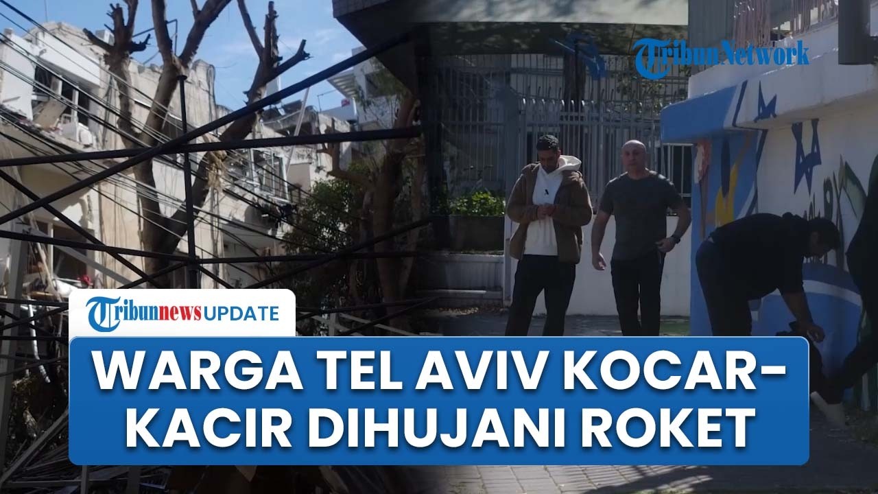 Rekaman Warga Tel Aviv Kocar-kacir Dihujani Roket Iran, Ketakutan hingga Berebut Tempat Perlindungan