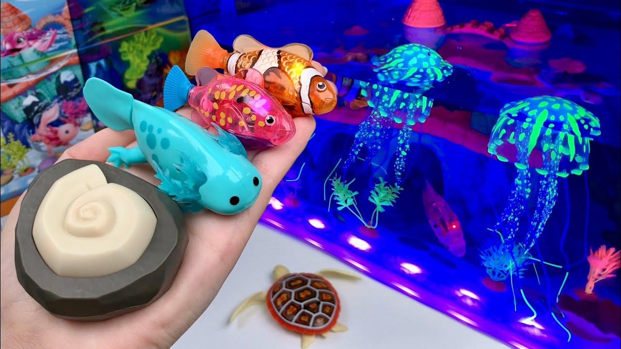 [🐰toy asmr🐰] Glow Light Zuru Robo Alive Aquarium Playset ASMR Satisfying with Unboxing | Review Toys