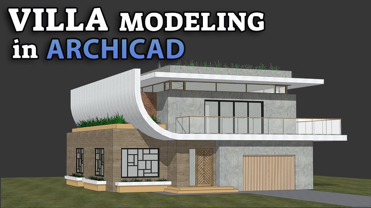 Учебное пособие по фасаду виллы в Archicad