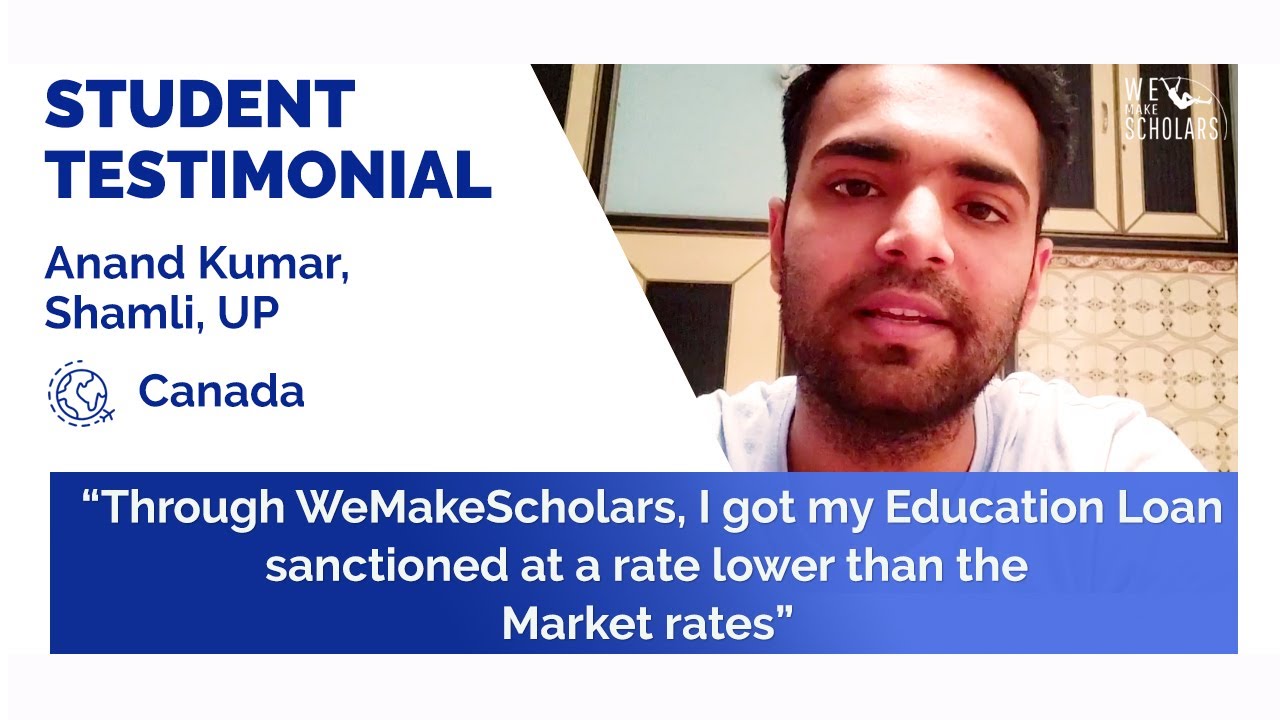 Securing an Education Loan after facing multiple rejections from Banks | WeMakeScholars Reviews
