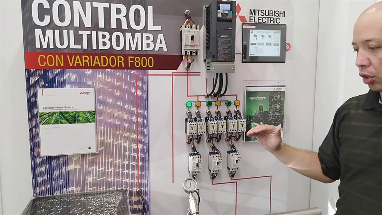 CONTROL MULTIBOMBA CON VARIADOR F800 MITSUBISHI