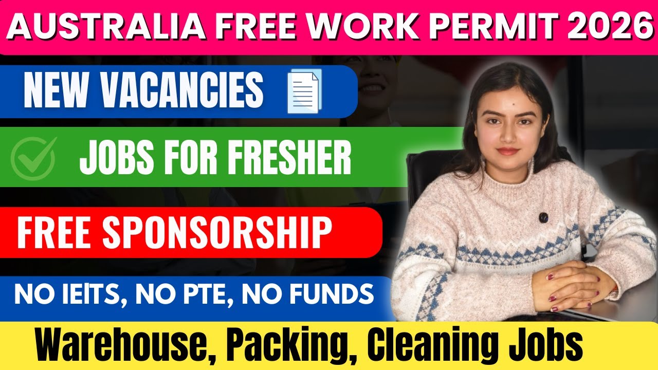 Australia 🇦🇺 Free Work Permit Visa 2026  Work Permit Approval Within 2 Weeks, Packing & Helper Job