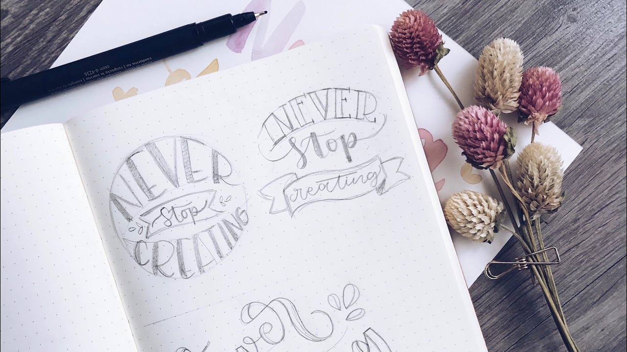 Ejercicio composición de Lettering