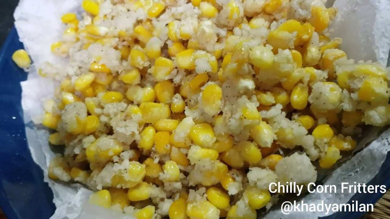 Chilly Corn Fritters || Sweetcorn fried Chilly || Vegeterian food