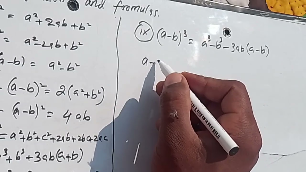 Algebraic formulas proofs and Complete 3.2 exercise class 9 mathematics. 