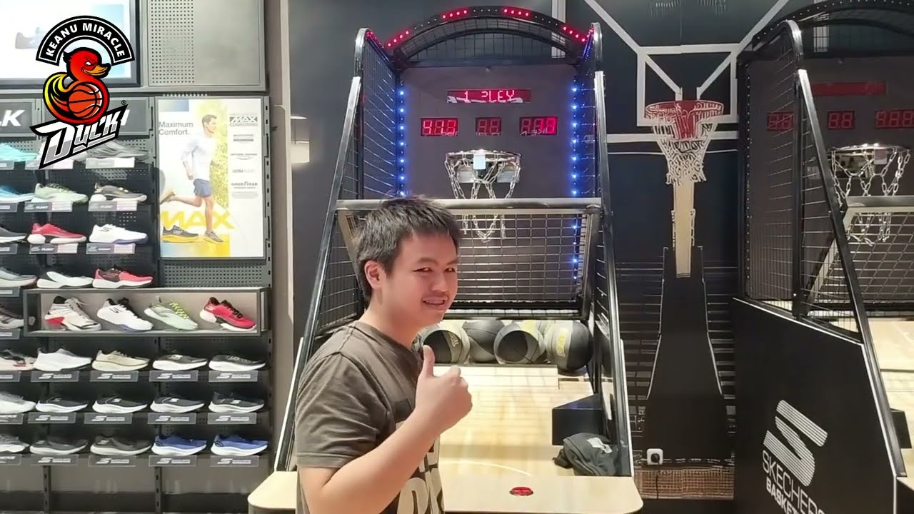 NEW MACHINE! Street Basketball Arcade with 7 full pump balls at Skechers Supermall Karawaci
