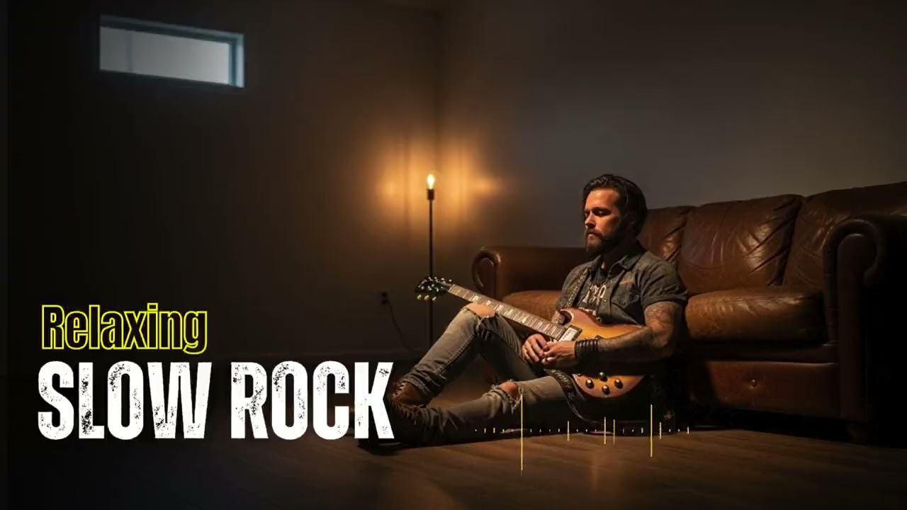 Calm Slow Rock | Gentle Guitar Strumming in a Quiet Moment