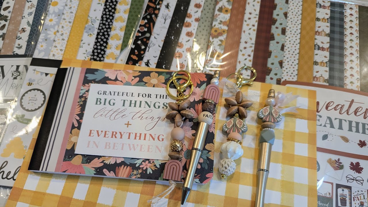 Come see my Fall & winter paper haul/ gratitude journal and beaded pen share