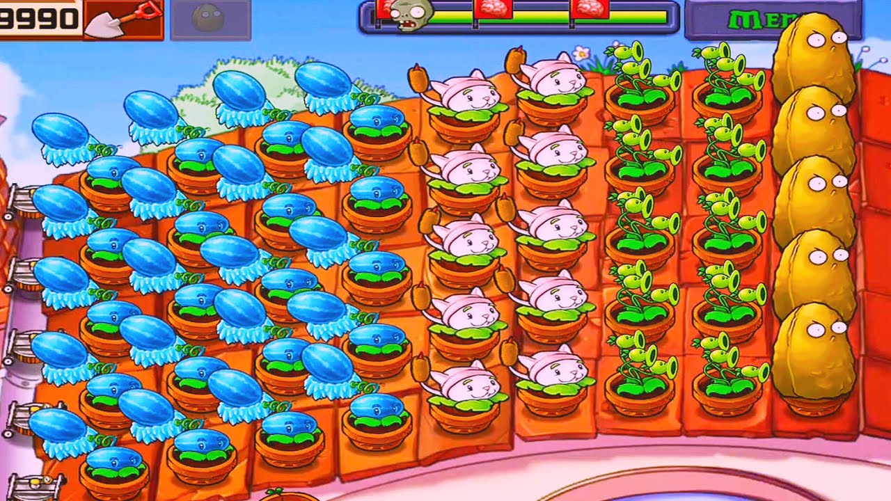 Plants Vs Zombies | Adventure Roof | Level! 5&6 Completed Gameplay Full HD 1080p 60fps