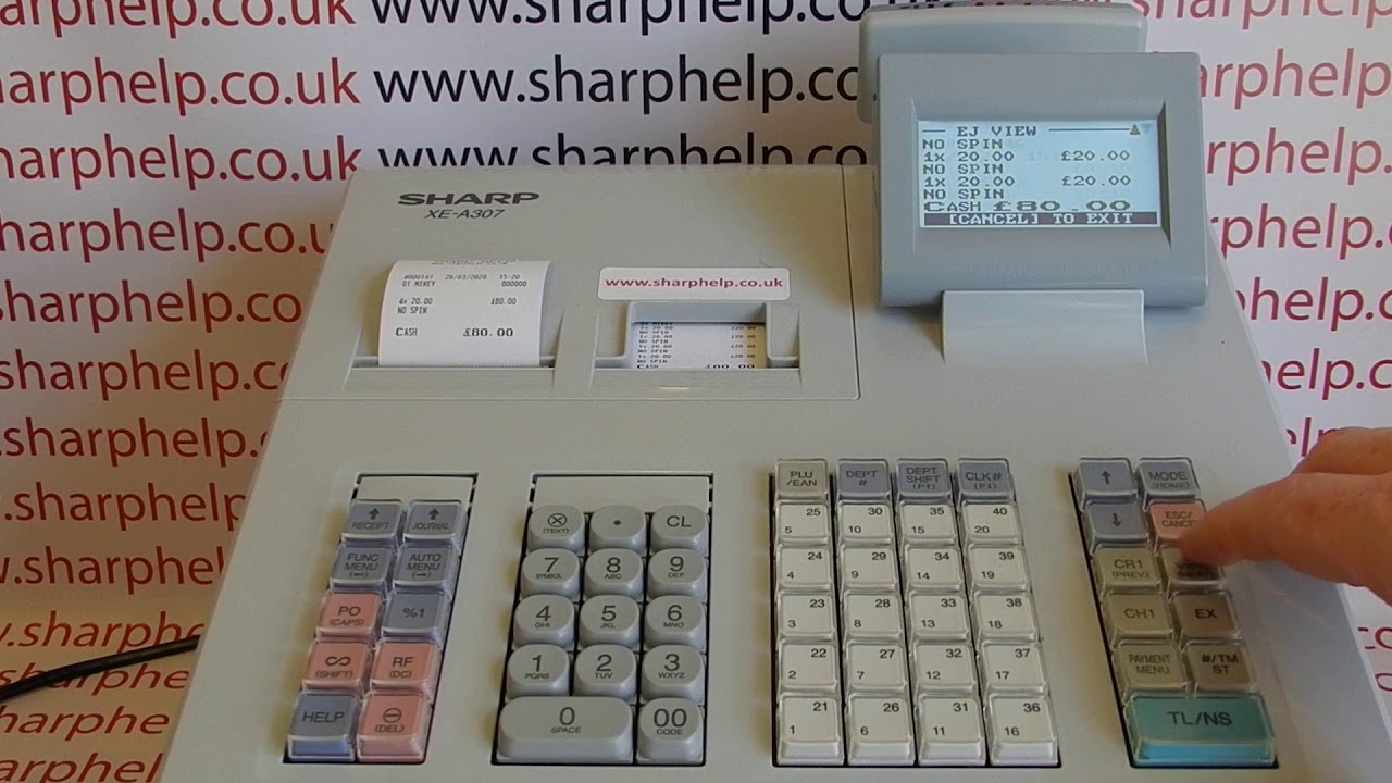 Как аннулировать завершенную транзакцию продажи на кассовом аппарате Sharp XE-A307 / XE-A407 / XE...