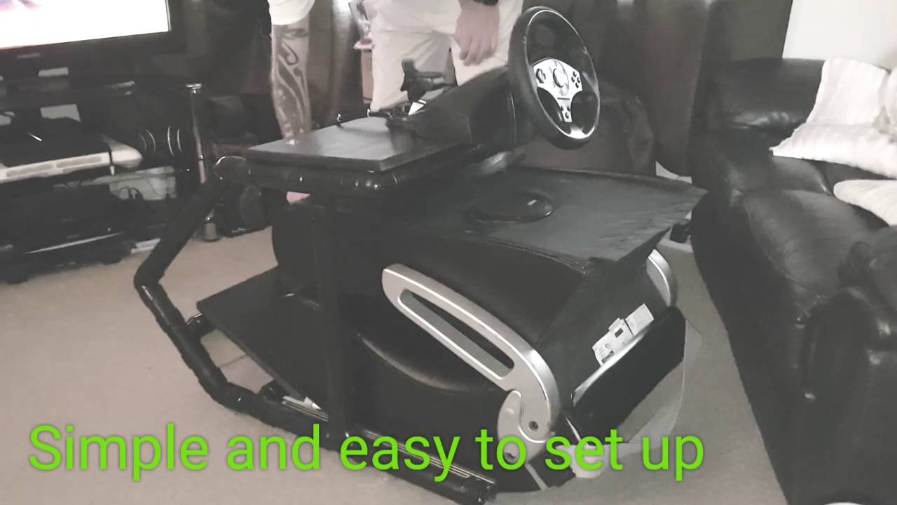 Fold away D.I.Y. Sim racing rig