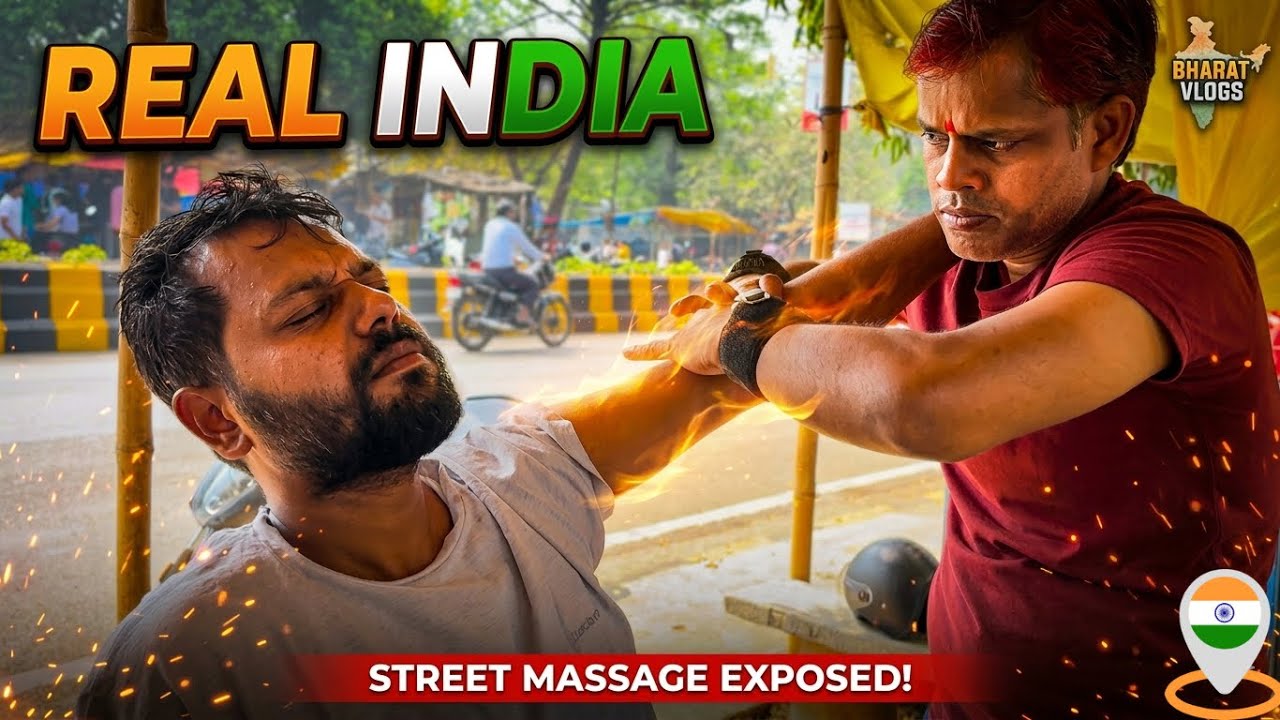 REAL INDIA: I Tried the Most Extreme Street Massage 🇮🇳 (Focuses on the experience)