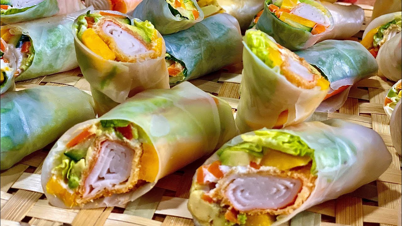 Les  rouleaux de printemps شهيوات رمضان: رولو بالخضر و ورق الارز مداق و بنة طبيعية بدون ثوابل