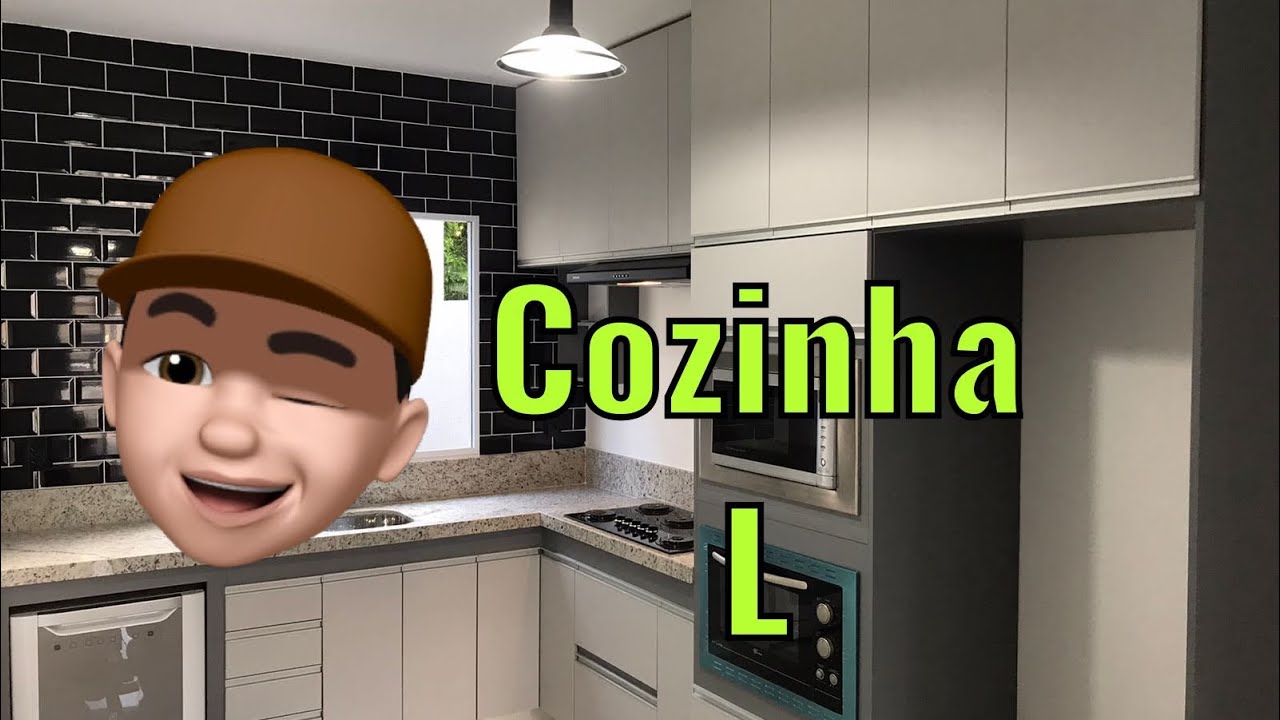 Cozinha L em MDF Aurora Trama da Duratex