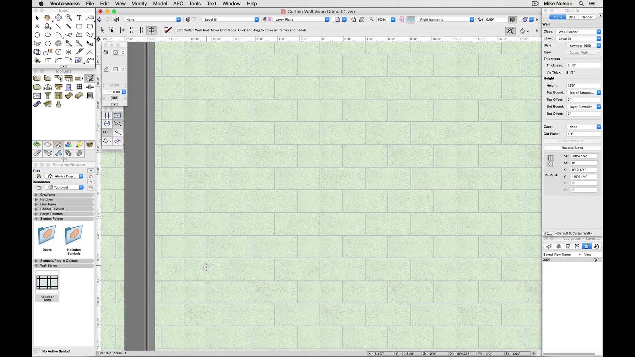 Using Curtain Walls in Vectorworks 2015