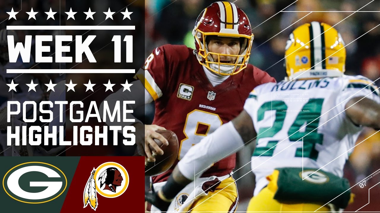 Packers vs. Redskins | NFL Week 11 Game Highlights