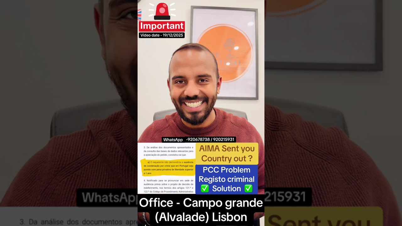 AIMA sent you country out for PCC or registo criminal ? &reg;Live Portugal By Harry | Advocate |Portugal