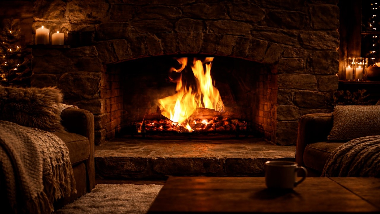 Deep Crackling Fireplace 🔥 Warm Fire Sounds for Sleeping • 8 Hours