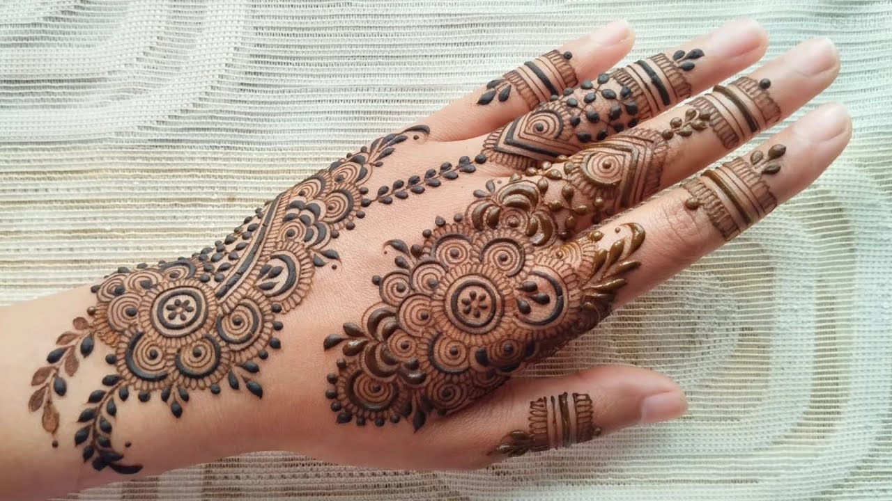 Holi special | Easy mehndi design | back hand mehndi design | Simple mehndi design | Mehandi design