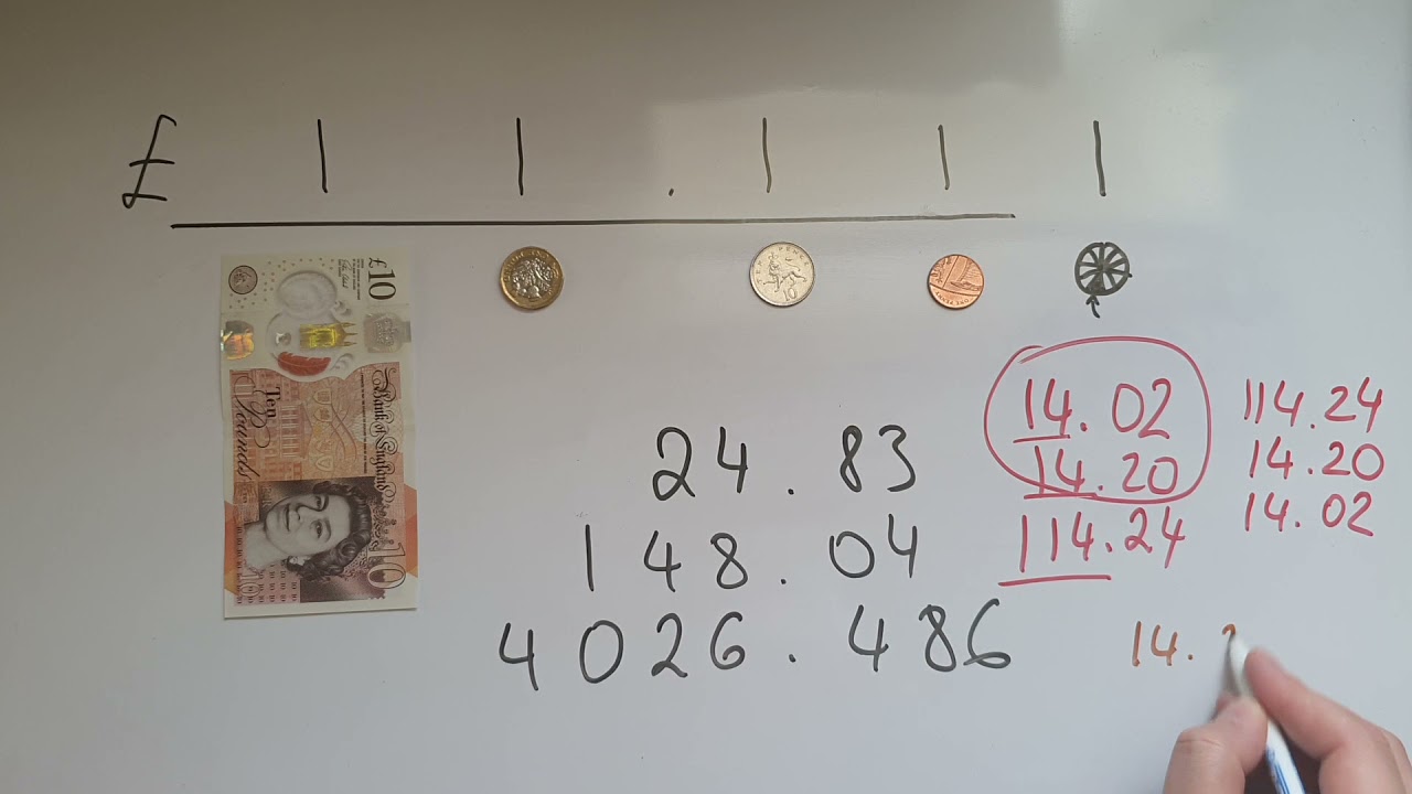 Order positive and negative decimals. GCSE Maths