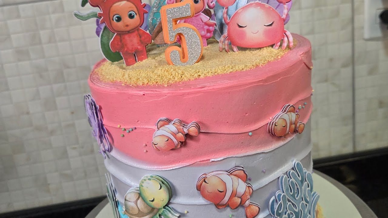 BOLO SEREIA | BOLO FUNDO DO MAR | WAVE CAKE | DICA QUANDO O CHANTININHO FICAR POROSO 