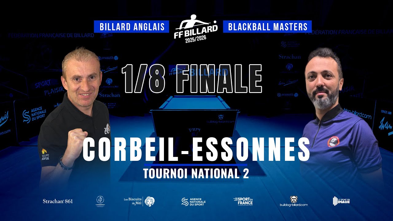 🎱 BLACKBALL - MASTERS 25/26 – TN N°2 – 1/8 Finale