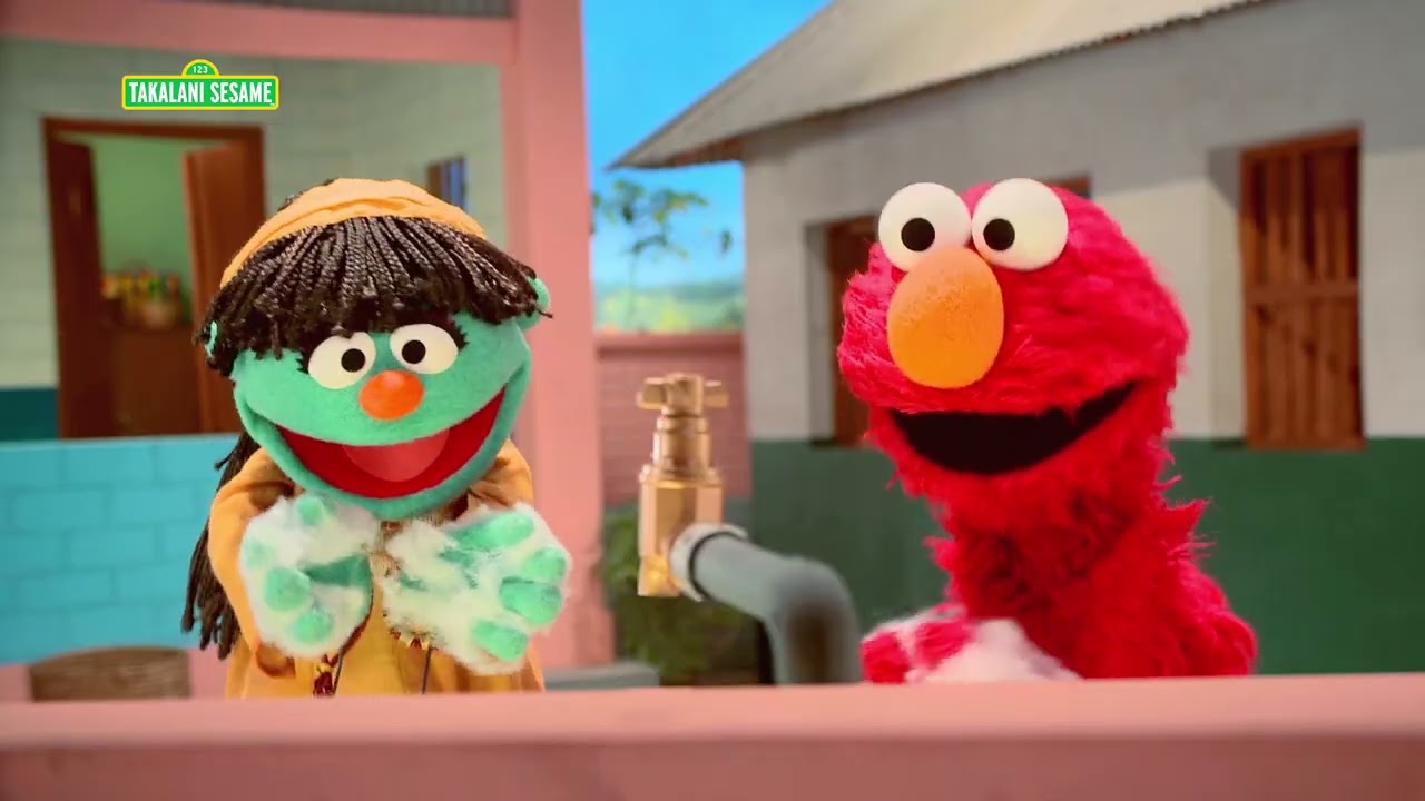 Elmo and Raya Learn How To Wash Hands With Soap