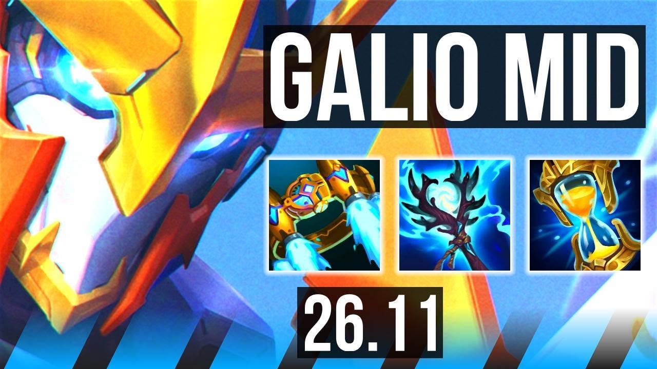 GALIO против YONE (MID) | Отличный KDA: 23/1/9, 42K урона | EUW Челленджер | 26.11