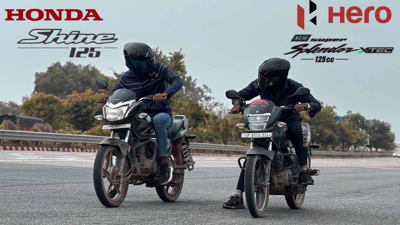 HERO SUPER SPLENDOR XTEC 125 VS HONDA SHINE 125 || DRAG RACE || 