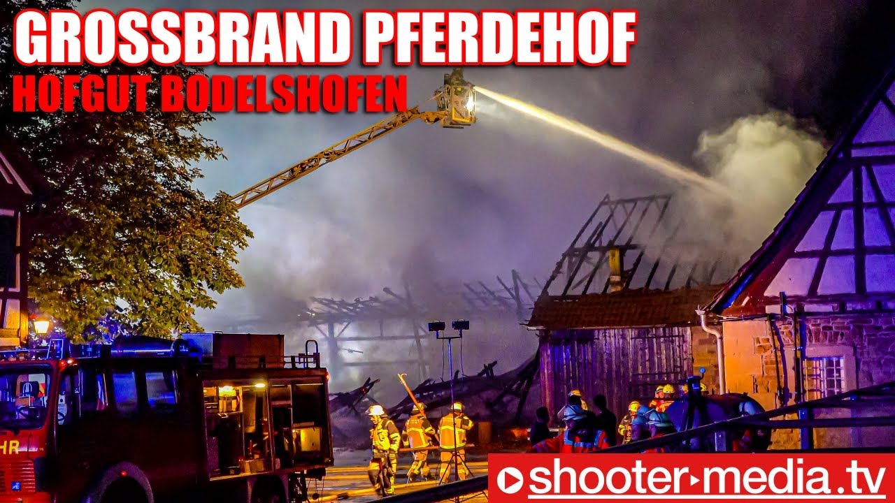 🔥🔥  GROSSBRAND PFERDEHOF  🔥🔥 | Mehrere Feuerwehren bekämpfen Brand auf Gutshof