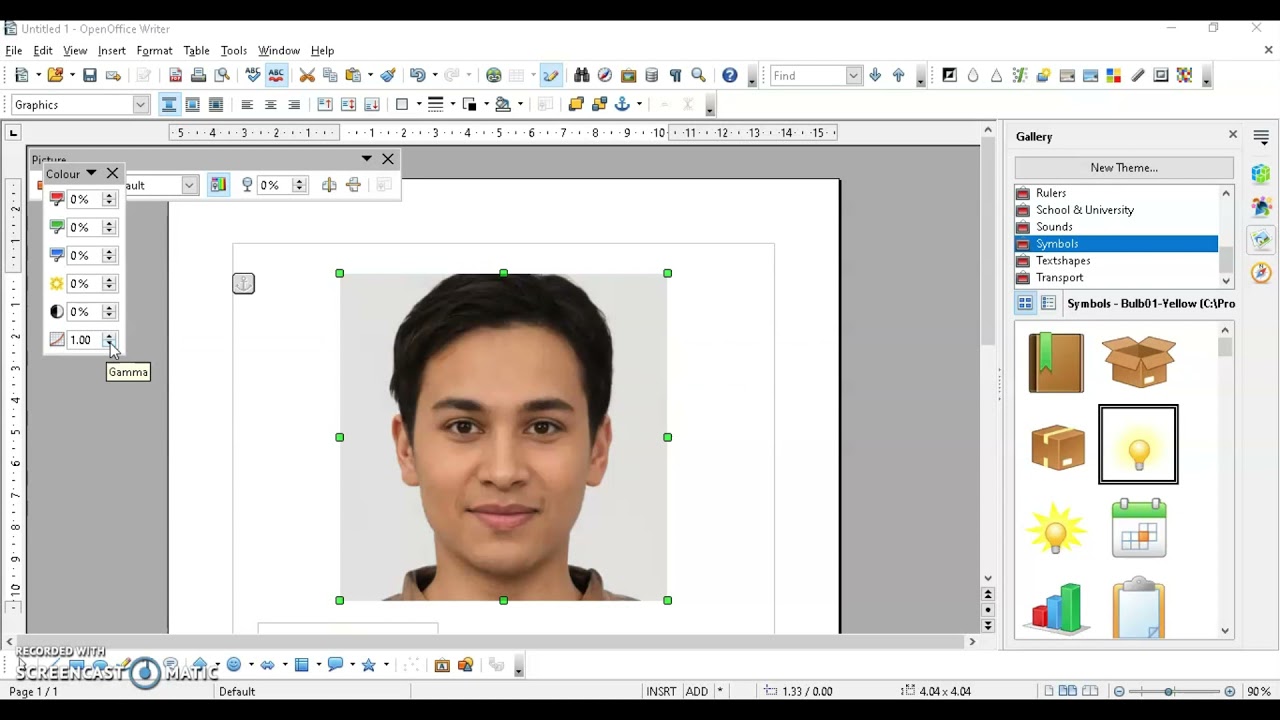 #how to #use Images and Drawing Objects in OO Writer- IT 402 Class X
