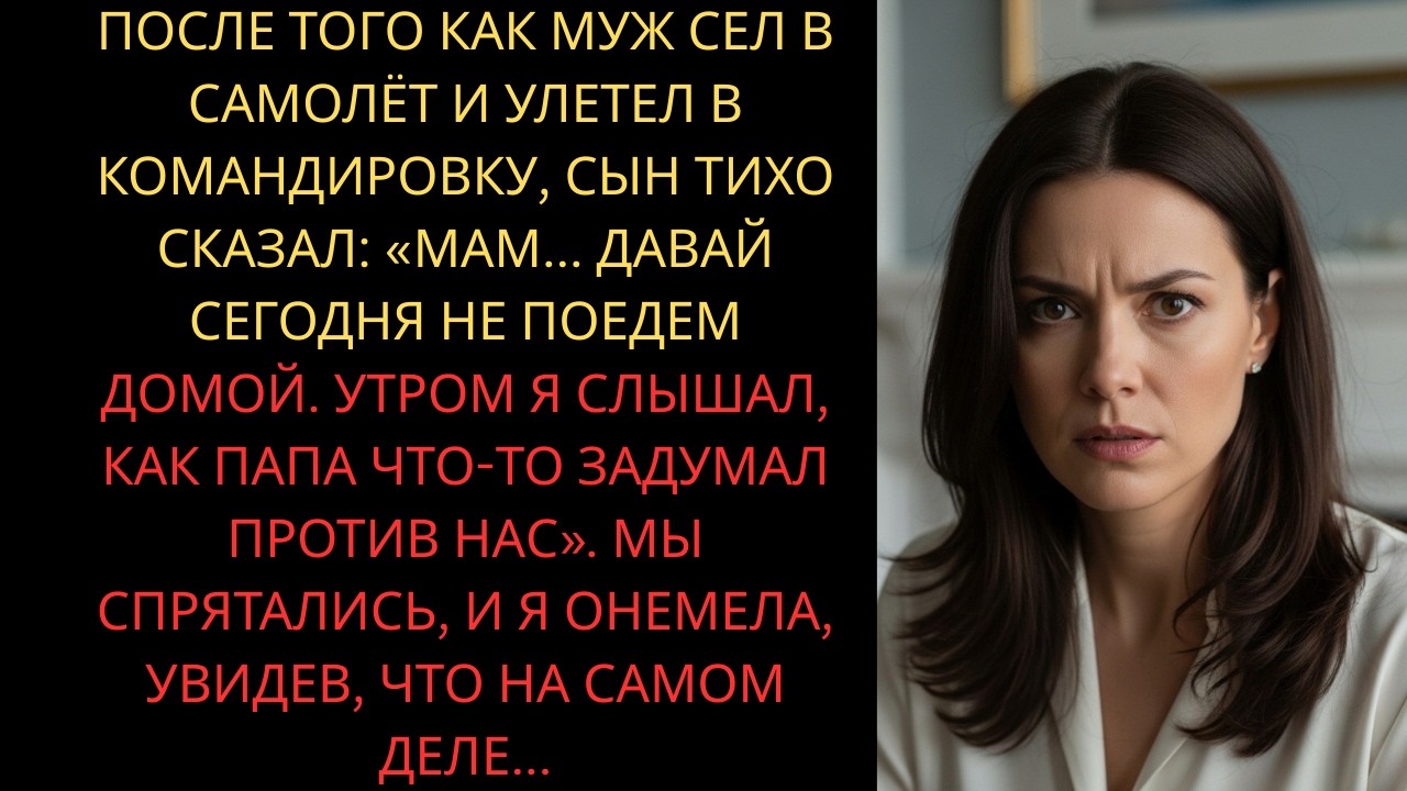 Мам… давай сегодня не поедем домой. — умолял меня сын. Я онемела, увидев, что задумал мой муж…