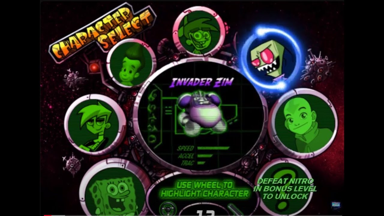 Nicktoons Nitro - Invader Zim - Gameplay (TeknoParrot)