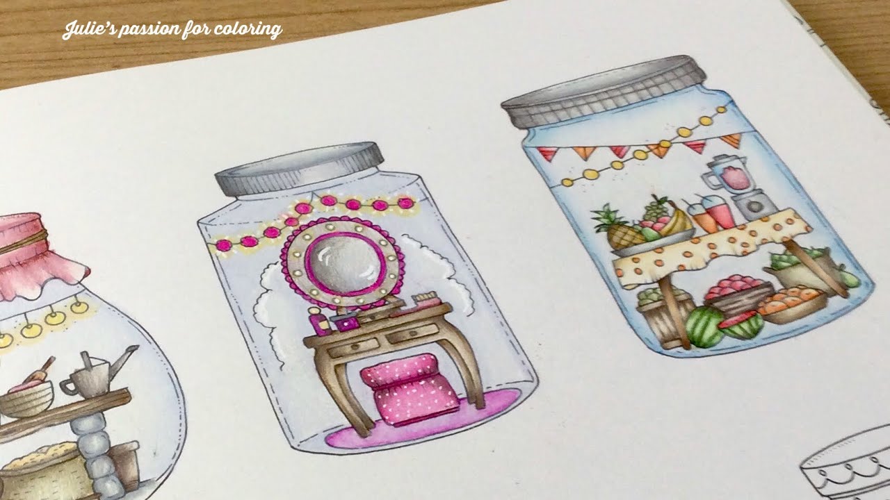 ROOMS OF WONDER by Johanna Basford - prismacolor pencils - color along 3