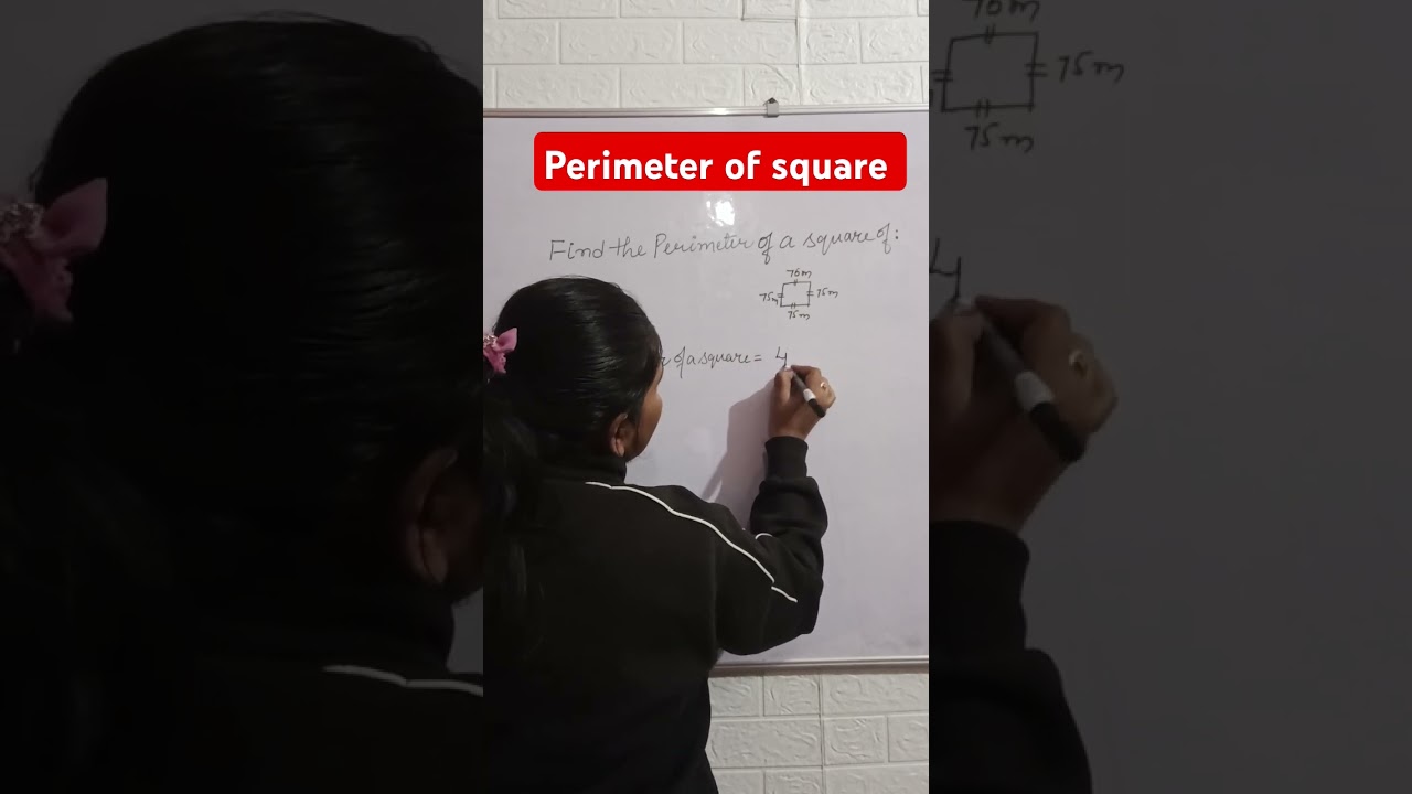 Find the perimeter of a square l perimeter #trending # education #mathematics