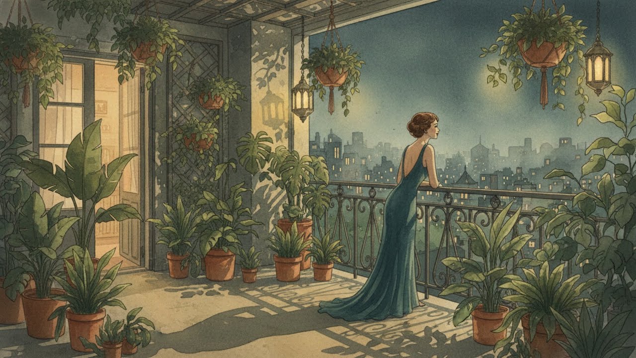 When the Night Is Quiet | Relaxing Jazz on the Balcony