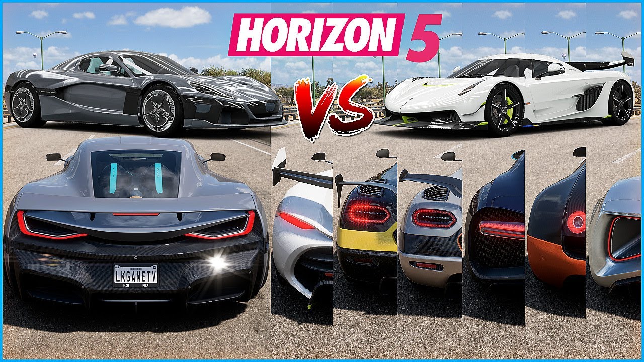 Forza Horizon 5 - Rimac .C. Two Vs The World's Hypercars | Drag Race Battle