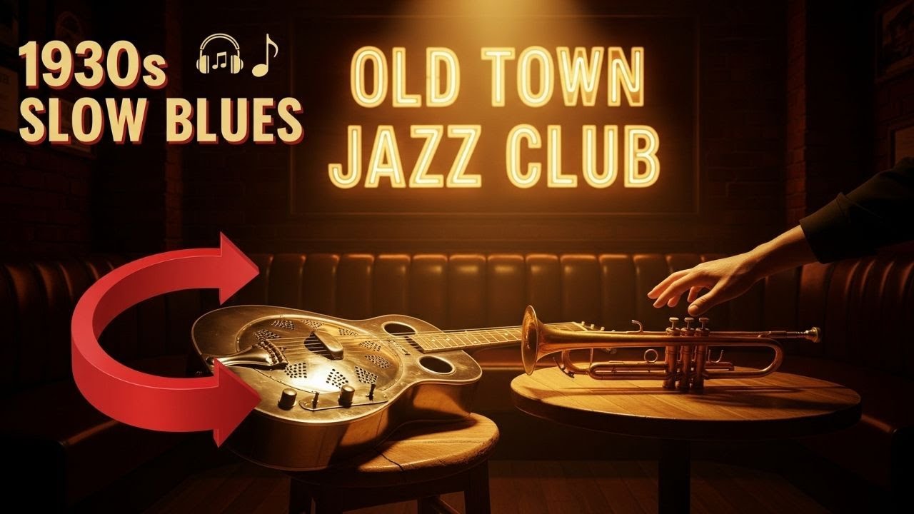1930s Slow Blues 🎺 Resonator Guitar & Soulful Trumpet