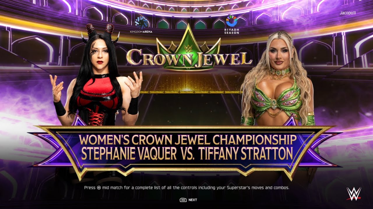 Stephanie Vaquer vs Tiffany Stratton - Women's Crown Jewel Championship - Crown Jewel 2025 -WWE 2K25