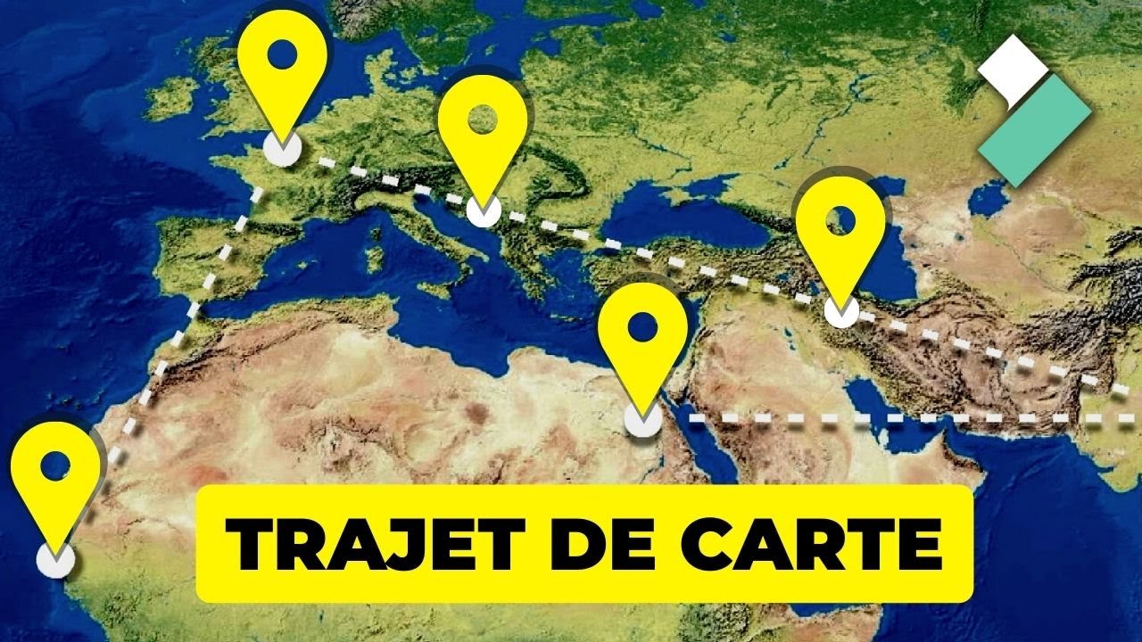 Filmora : Création ET Animation de trajet sur une carte, MÉTHODE FACILE