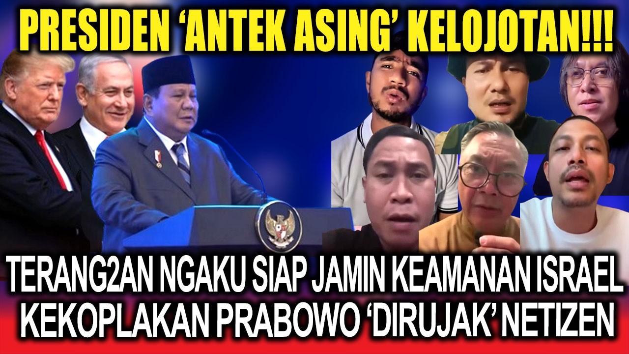 kelojotan❗Terang2an Ngaku Siap Jamin Keamanan Israel, Kekoplakan Prabowo 'Dirujak' Netizen