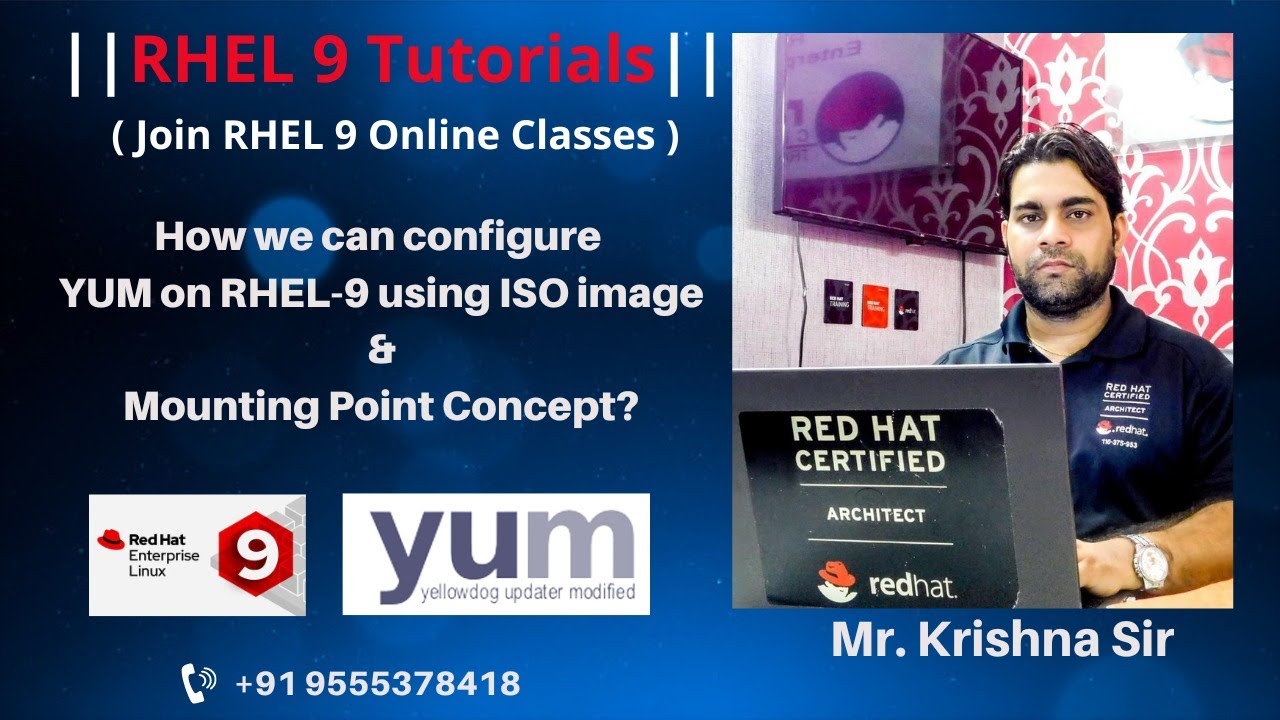 How we can configure YUM on RHEL-9 using ISO image and Mounting Point Concept ?