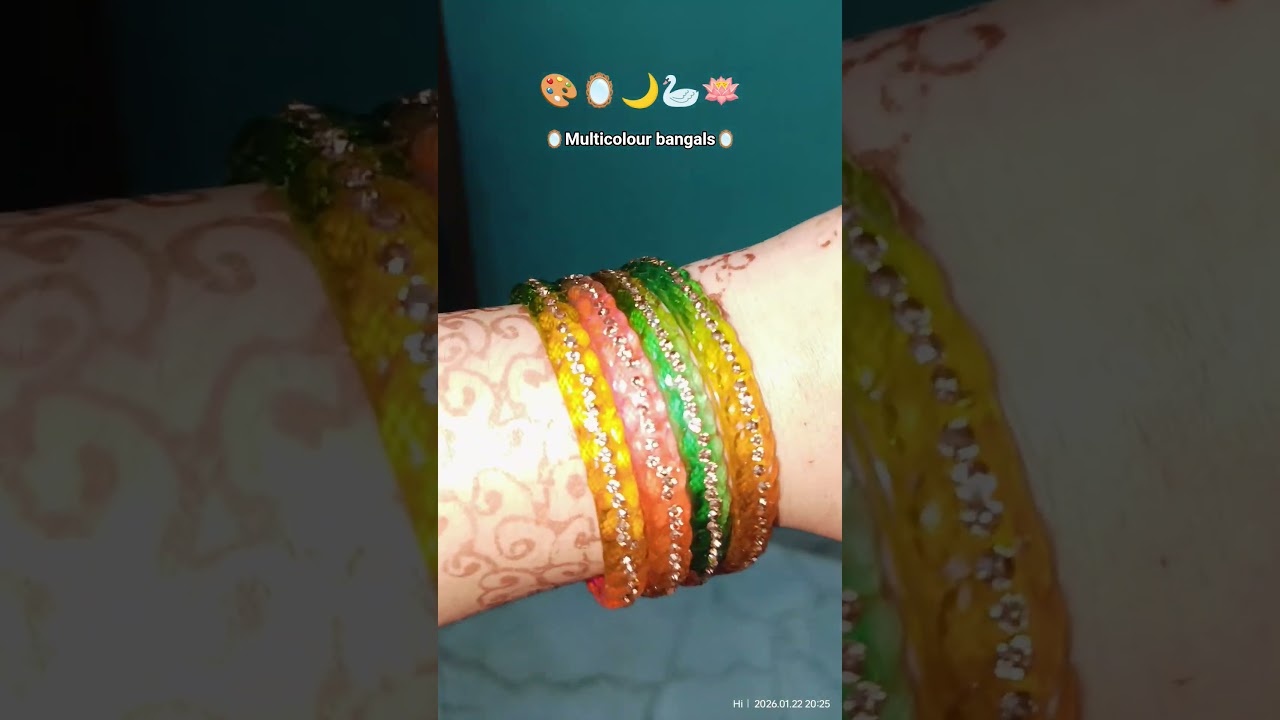 Multicolour Glass Kade 🌈✨ | Bright & BeautifulColourful Glass Kade 😍🌈 | Simple & Classy