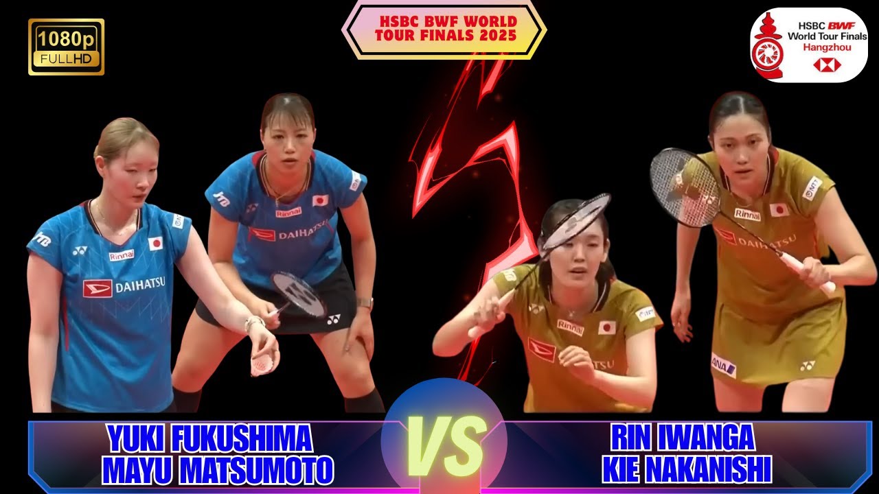 福島由紀＆松本麻佑 vs 岩永鈴＆中西貴映｜HSBC BWFワールドツアーファイナル2025【女子ダブルス ハイライト】