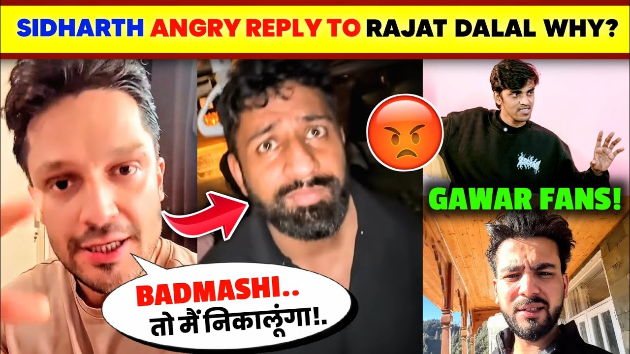 OMG!🤯 Sidharth ANGRY REPLY To Rajat Dalal New Lafda?😡| Maxtern Again POKE Elvish Yadav & his Fans..