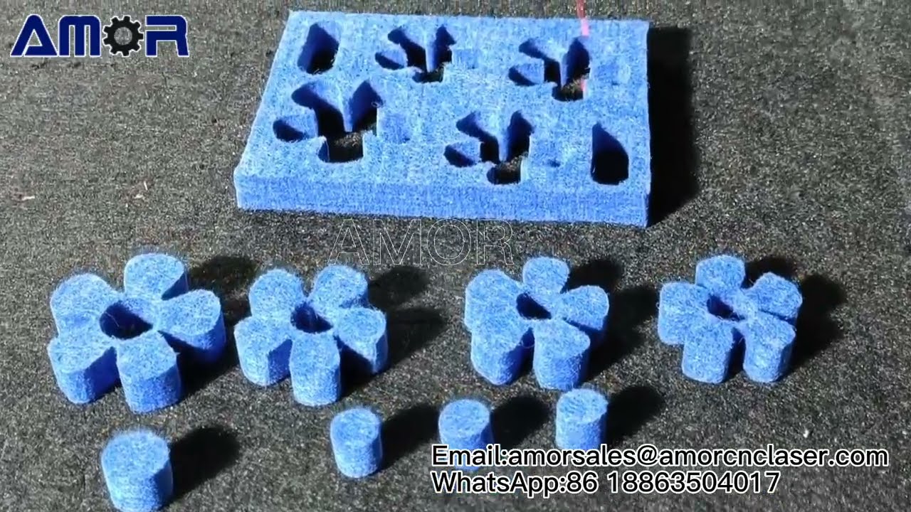Cut Polyester Felt Acoustic Panels with CNC Oscillating Knife Cutter.