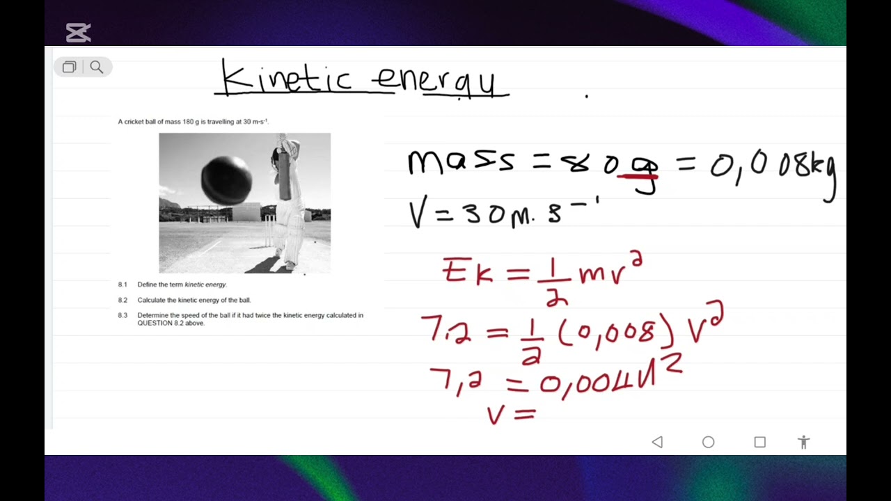 Introduction to kinetic energy Grade 10