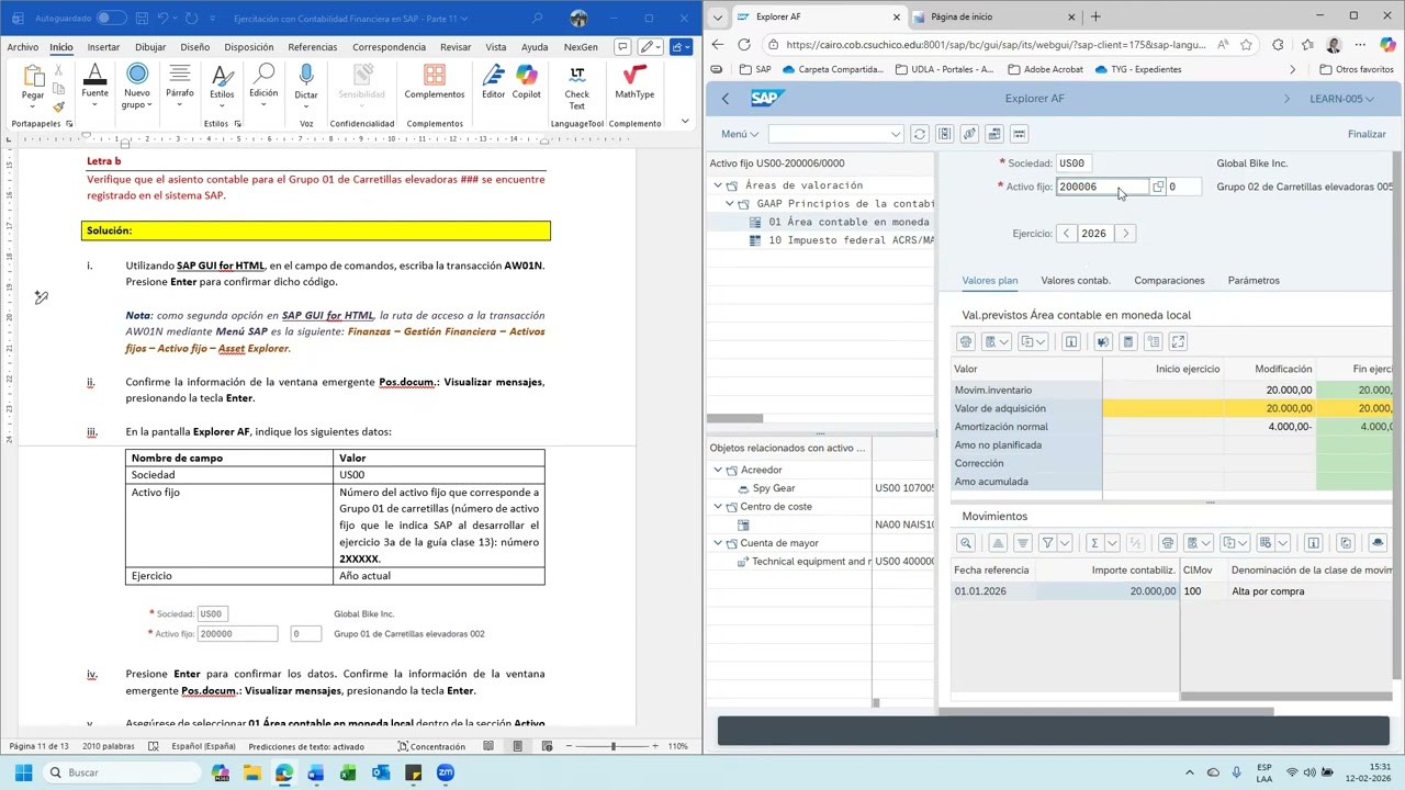 Parte 11 - Ejercicio 03 - Utilización de SAP Versión 4.2 - Contabilidad Financiera